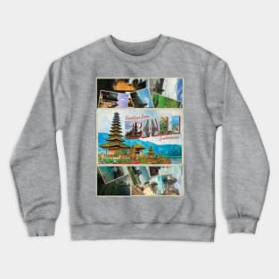 Greetings from Bali in Indonesia Vintage style retro souvenir Crewneck Sweatshirt